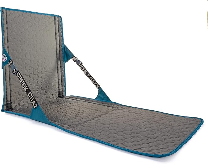 Crazy Creek HEX 2.0 PowerLounger for Day Hiking & Backpacking Trips, 250 LBS Weight Capacity, Adjustable Straps, Compact Design, Water-Resistant, Aleutian Blue/Slate