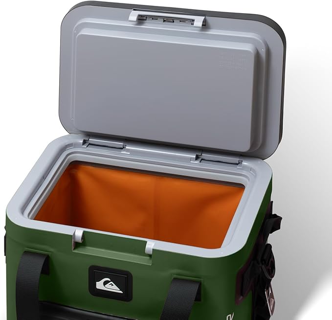 Quiksilver Zipperless Backpack Cooler 30L, Holds 36 Cans, 48 Hour Insulation, Leakproof & Waterproof Design, Heavy Duty TPU, IPX7, Padded Straps, Kangaroo Pockets