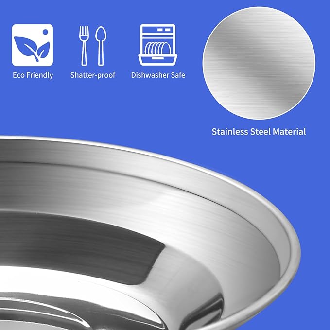 12Pcs Camping Mess Kit Camping Dishes Set Stainless Steel Tableware Mess Kit Includes Plate Bowl Cup Spoon Fork Knife in Mesh Bags for Camping Backpacking & Hiking for 1 Person