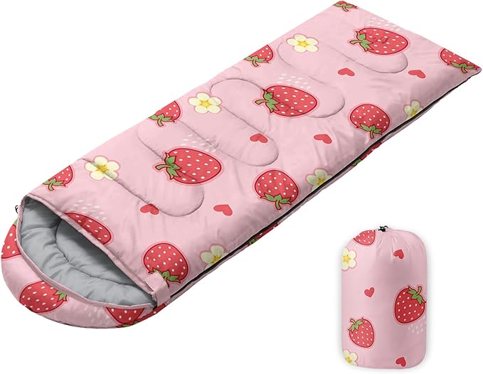 Sleeping Bags for Adults Youth Kids,3D Printing Camping Sleeping Bag for Girls Boys Lightweight Waterproof Cold/Warm Weather Sleeping Bag for 3 Seasons