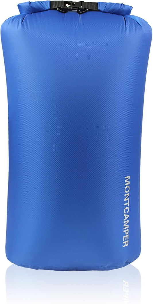 Waterproof Dry Bag 35L – 30D Nylon Roll Top Dry Sack with DWR & PU Coating, Lightweight Water-Resistant Storage for Kayaking, Camping, Hiking, Fishing & Beach (Blue)