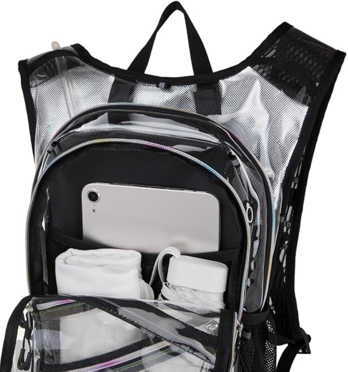 Hydration Backpack Pack with Cool Lights, 2L Water Bladder, Lightweight Bag for Running, Hiking, Bike, Climbing, Music Festival Essential, and Rave