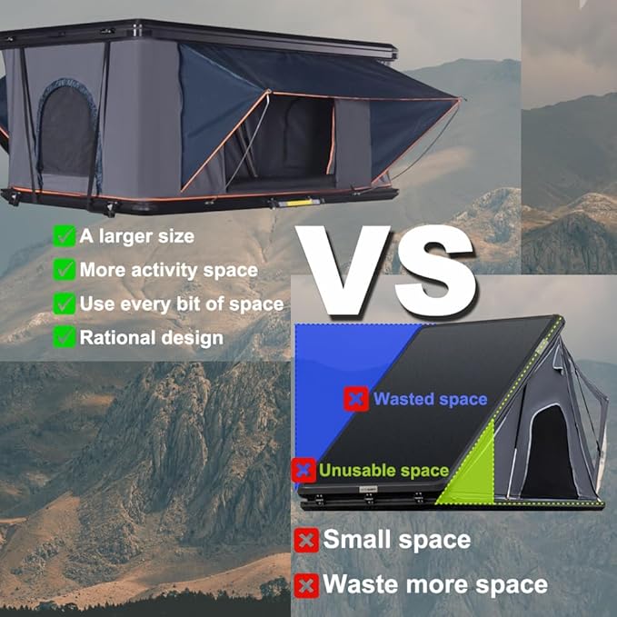 Durable Hard Shell Rooftop Tent | Spacious SUV Tent for Camping | Waterproof Roof Top Tent for Trucks