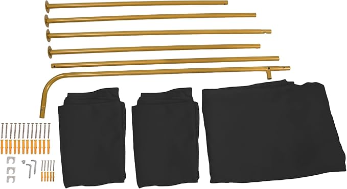 F-Dressing Room Privacy Protection Changing Room Divider - F-Shaped Black Curtain Room Divider for Boutique Fitting Room
