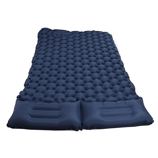 Inflatable Double Camping Mat with Pillow,Double Sleeping Pad, for Couples and Families Quick Inflation Design, Ideal for Outdoor Camping, Hiking, and Backpacking