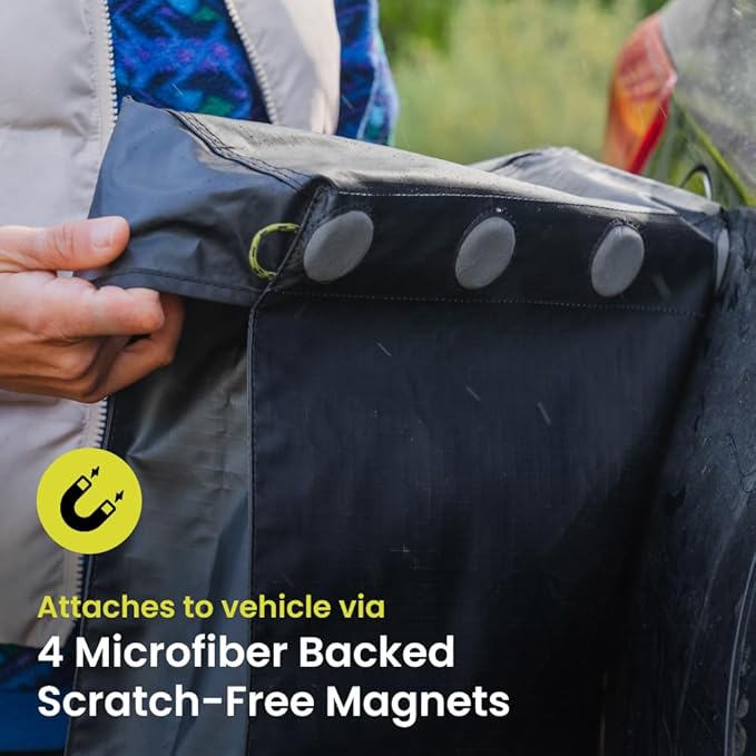 LUNO Magnetic Black Gear and Shoe Storage Bag - Water Resistant, Magnetic Attachment