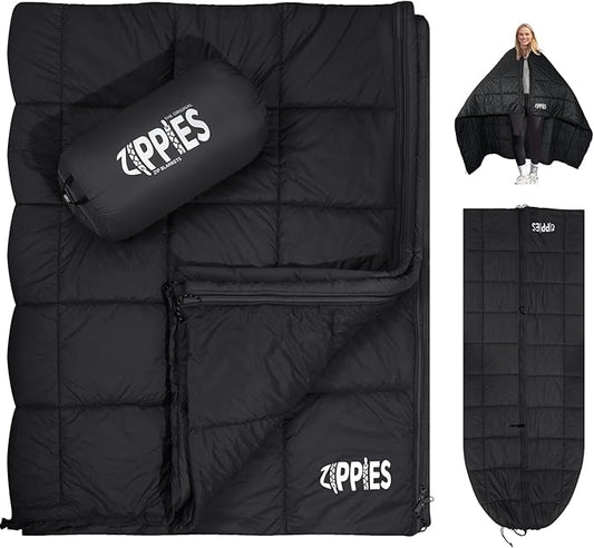 3M Thinsulate Insulation Puffy Camping Blanket for Cold Weather, Queen Size Warm Camping Quilt with Zipper, Waterproof Outdoor Sleeping Bag for Hammock, Cozy & Versatile Gift for Men and Women