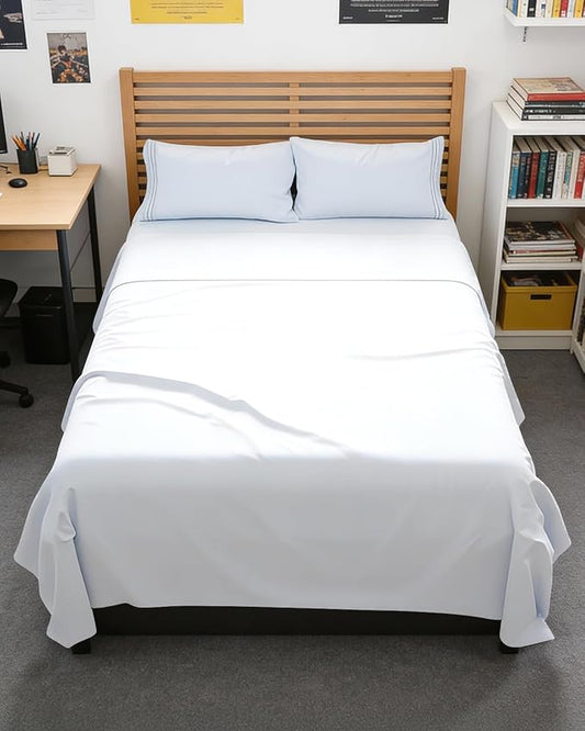 Full XL Bed Sheet - 4 Piece Full XL Bed Sheets Set - Soft, Breathable & Cooling - Hotel Luxury Bedding for Women, Men, Kids, Teens, Boys & Girls - Deep Pockets, Comfy, Fade and Wrinkle Free - White