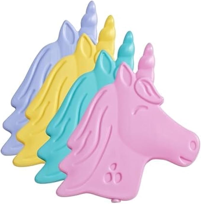 Cool Coolers Kids Lunch Box Ice Packs, Slim Ice Packs for Lunch Bags, Reusable-Multicolored 4 Pack (Unicorn)