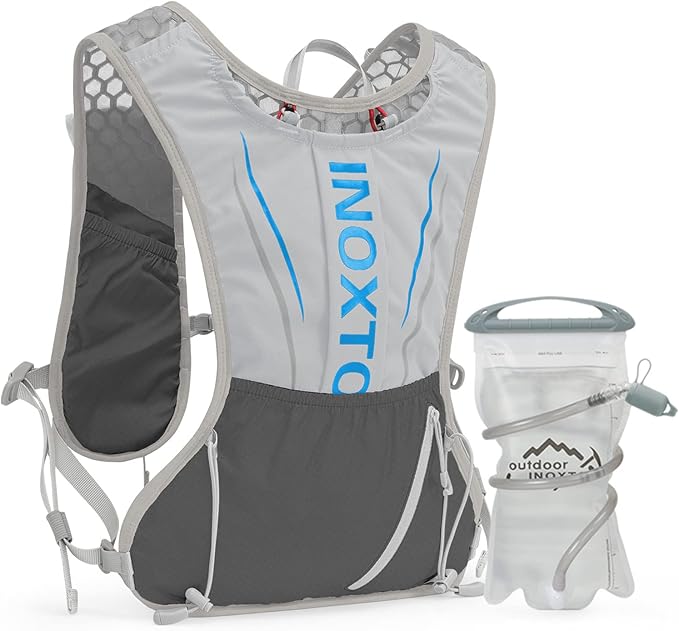 IX INOXTO Running Hydration Vest for Men Women Water Backpack for Running 3L Running Hydration Pack for Trail Running Marathon Race Hiking