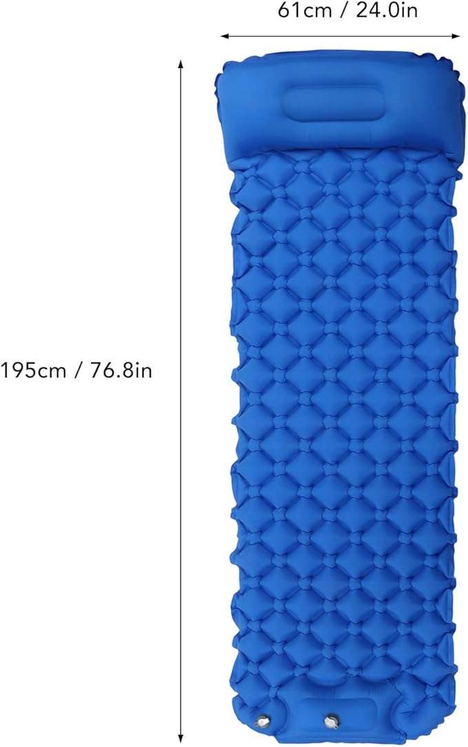 Topyond Inflatable Sleeping Mat, Camping Sleeping Pad Ultralight Inflatable Sleeping Mat with Built in Pump Backpacking Camping Air Mattress for Camping