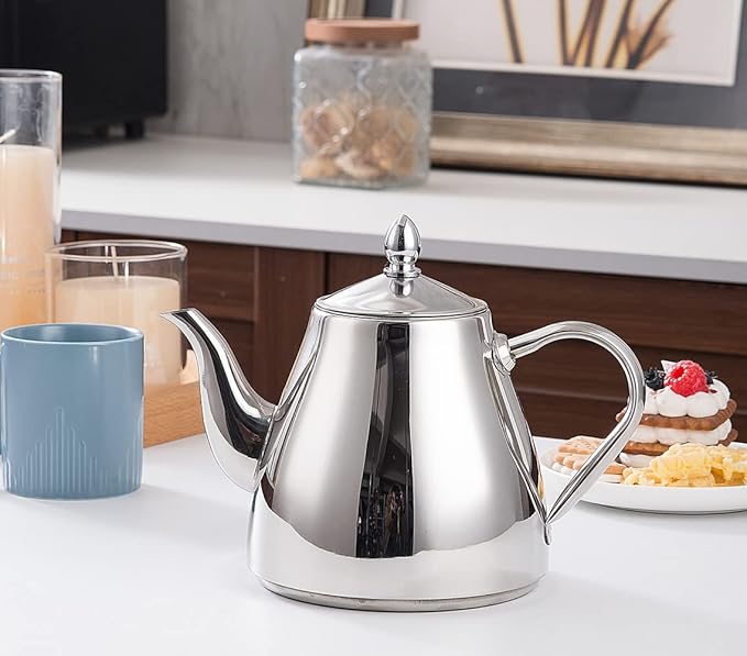 SANQIAHOME Stainless Steel Teapot with Infuser 2000ml