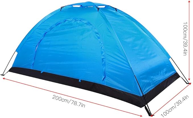 01 Camping Tent for Backpacking, Single Person Personal Bivy Tent, Outdoor Single Person Leisure Waterproof Tent for Camping Fishing Climbing(Blue)