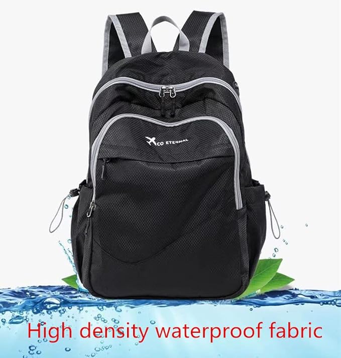 Geboldil Men's and women's lightweight foldable hiking travel backpack waterproof camping backpack green