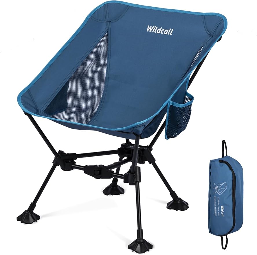 WildCall Lightweight Folding Camping Chair Compact Beach Chair with Anti-Sinking Large Feet