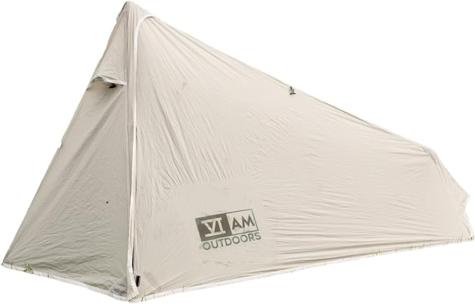 VIAM Outdoors | Floorless Shelters with Stove Jack | Lightweight Ultralight Backpacking Hiking Camping Hunting Fishing Shelter | with Guy Lines & Stakes