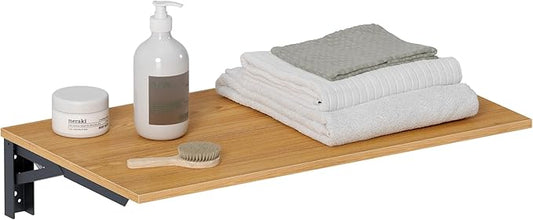 Need Small Fold Down Table Wall Mounted Heavy Duty Small Folding Wall Table Length 30 inches Width 20 inches Perfect Addition to Laundry Room/Home Bar/Kitchen & Dining Room AC15BB(7650)