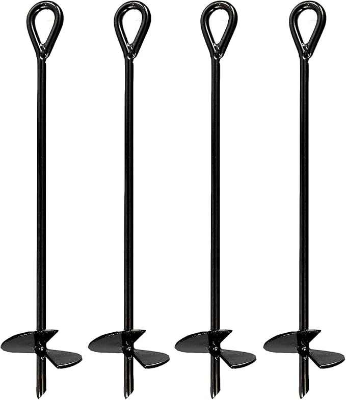Ground Anchor 30 Inch Heavy Duty, 4 Pack