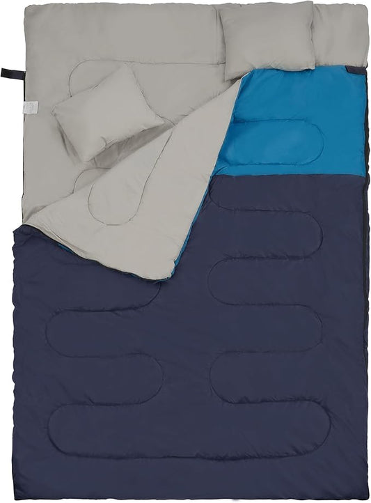 Elevon Sleeping Bag for Adults Teens Kids Cold Warm Weather, Portable Waterproof & Lightweight, Compact with Compression Sack, for 3-4 Seasons Camping, Backpacking, Hiking, Travel, Indoors Outdoors