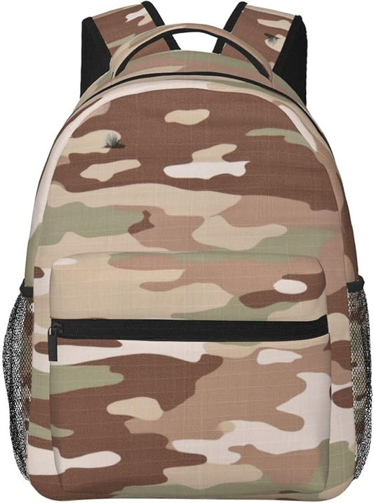 Backpack Multipurpose Anti-Theft Large Capacity Bookbag, Us Army Camouflage Travel Hiking Daypack With Side Pockets