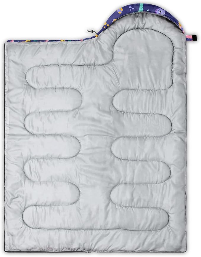 AILONEN Boys Sleeping Bag for Camping,Nautical Anchor,Lightweight & Waterproof,3 Season Warm & Cool Weather,Navy Blue Sleeping Bags for Kids Men Travelling,Outdoors
