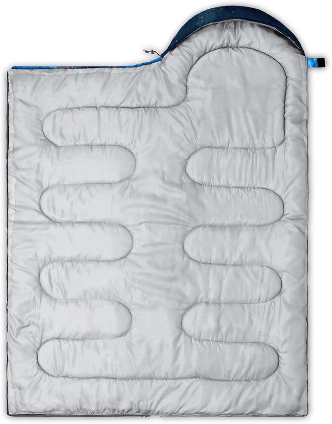 AILONEN Boys Sleeping Bag for Camping,Nautical Anchor,Lightweight & Waterproof,3 Season Warm & Cool Weather,Navy Blue Sleeping Bags for Kids Men Travelling,Outdoors