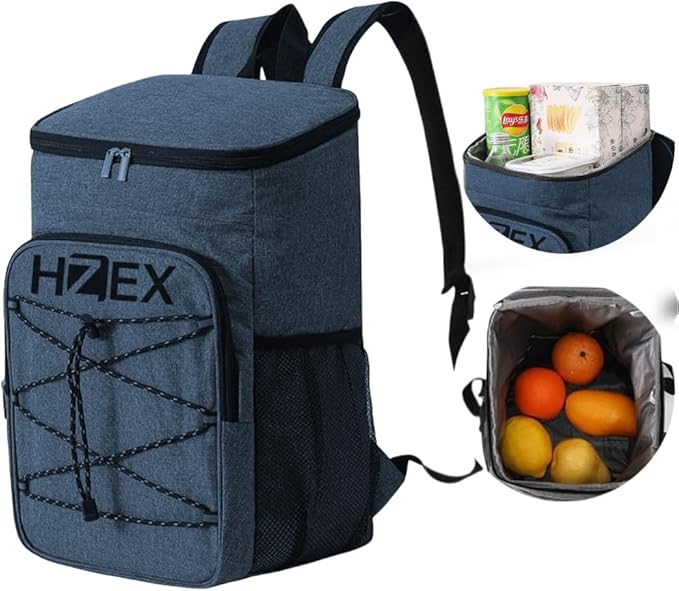 25L Insulated Cooler Backpack – Leak Proof Travel Back Pack Cooler for Hiking, Camping, Beach, Picnic & Outdoor Adventures – Large Capacity Soft Cooler Bag for Men & Women, Keep Food - Drink Cold