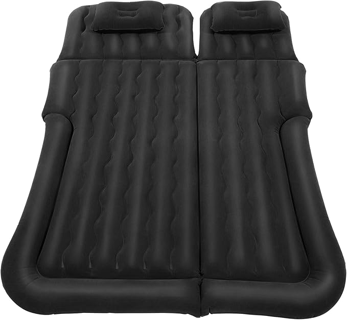 Inflatable Car Thick Air Mattress Rear Seat Inflatable Bed, SUV Inflatable Bed w/Inflatable Pump and Pillow, Foldable Design, Suitable for Camping and Car Travel