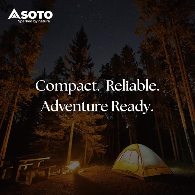 SOTO Amicus Stove with or without Igniter Camping Stove - Superior Under Windy Conditions, Shock Resistant, and Low-cost With High-end Performance Stove