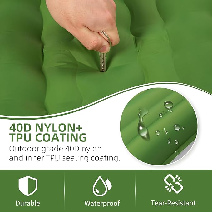 SharpSurvival Ultralight Comfort: The Ultimate Camping Sleeping Pad, 4.7 Inch Thick, Ultralight with Pillow Pump