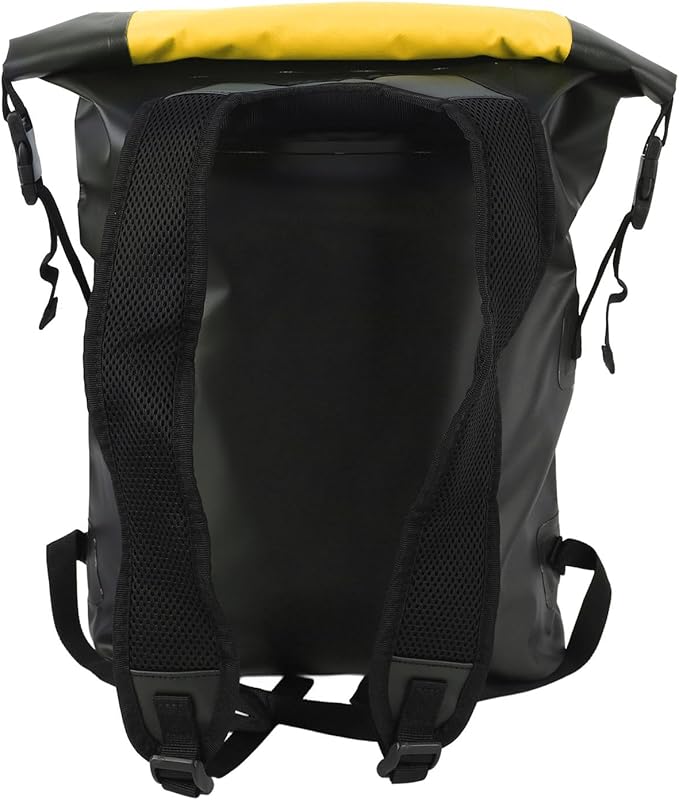 Luqeeg 25L Dry Wet Separation Backpack PVC Lightweight Outdoor Dry Sacks, Dry Bag, Dry Storage Bag for Kayaking, Rafting, Boating, Swimming, Camping, Hiking, Beach (Yellow)