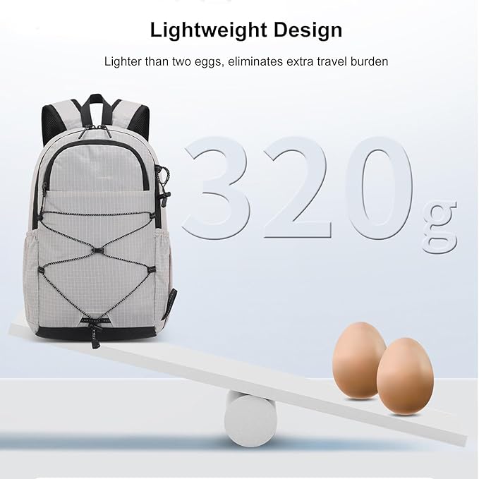 Travel Backpack, Lightweight Hiking Daypack with Anti Theft Zippers and Safety Whistle for Outdoor Commute Weekend Getaway (20L and Below)