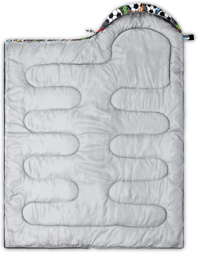 AILONEN Boys Sleeping Bag for Camping,Nautical Anchor,Lightweight & Waterproof,3 Season Warm & Cool Weather,Navy Blue Sleeping Bags for Kids Men Travelling,Outdoors