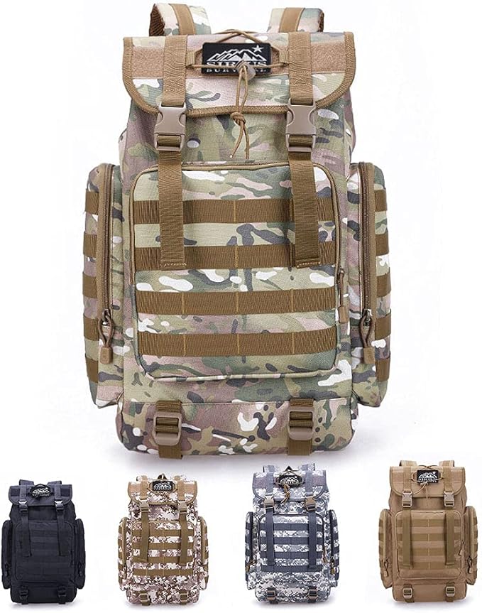 “The Rambler” - 40L Tactical Backpack with MOLLE Webbing (Camo)