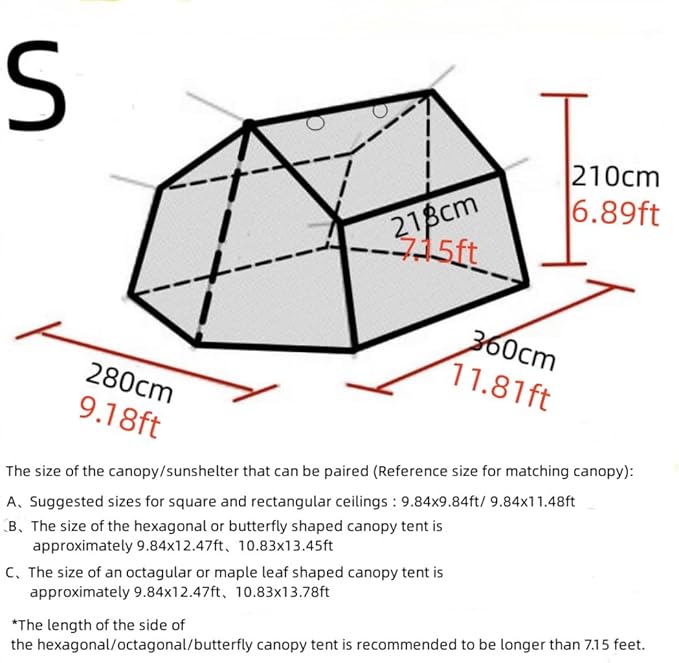Outdoor Mesh Screen House Lightweight Camping Canopy Tent Net Mesh Outdoor 4-6 Person Mesh Net Travel Portable Tarp Mesh (Large)