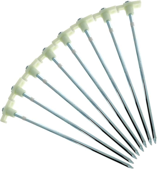 (8 Pack) Glow in The Dark Heavy Duty Steel Camping Gear Anchor Tent Stake Tent Pegs