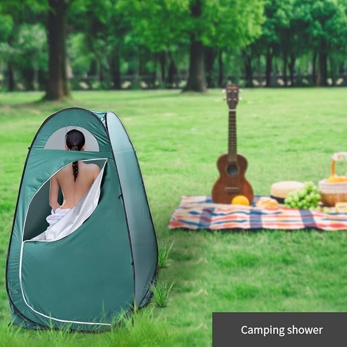 Pop Up Shower Changing Room Privacy Tent, Instant Portable Outdoor Shower Tent, Camp Toilet, Rain Shelter for Camping & Beach Lightweight & Sturdy, Easy Set Up, Foldable,with Carry Bag
