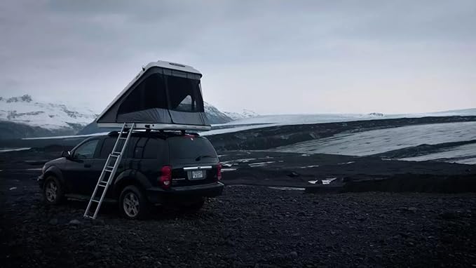Discovery Model – Rooftop Tent Hard Shell 2-3 Person – Suitable for SUV Truck Van Camping Car Roof – Includes Foam Mattress