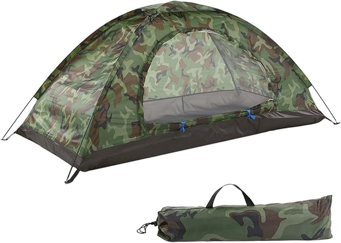 Ultralight Camping Tent, Dome Tent For 1-2 Person, Water Resistant For Outdoor Hiking, Backyard, Sleepovers(1 person)