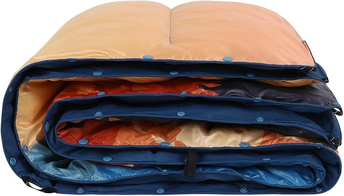 APSMILE Outdoor Down Blanket | Extra Warm & Puffy Camping Blanket | Water-Resistant, Lightweight, Packable Sleeping Quilt for Camp, Travel, Hiking, Picnic, Backpack (Canyon HD Printed, 52"x75")