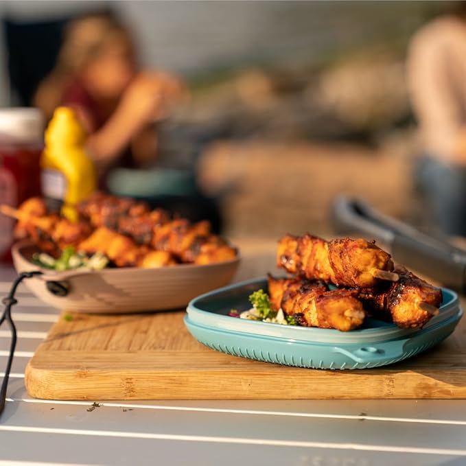 UCO 4-Piece Camping Mess Kit with Bowl, Plate and 3-in-1 Spork Utensil Set