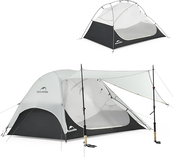 Naturehike Star River UL 2 Person Backpacking Tent, Double Layer Waterproof Two Person Tents, Lightweight Backpacking Cycling 2 Person Tent
