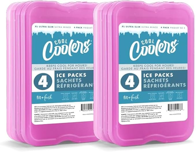 Cool Coolers by Fit + Fresh Slim Compact Reusable XL Ice Pack, Perfect for Lunch Boxes, Coolers, and Beach Bags
