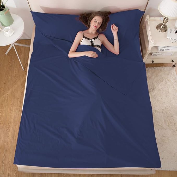 Sleeping Bag Liner Travel Sheets for Hotel Camping Sheets Travel Bed Sheets for Hotel Lightweight Single &Double Compact Sleeping Bag Sack Breathable Travel Sleeping Bag for Hotels Adult Compact Sacks