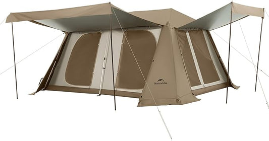 Naturehike Village Instant Tent, 4 Person 8 Person Camping Tent with Full Rainfly, Waterproof Large Cabin Tents for Car Camping