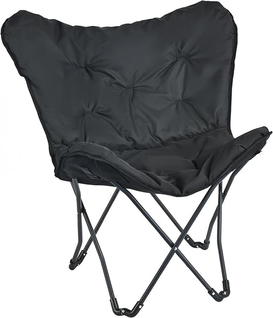 SunnyFeel Oversized XL Padded Camping Chair, Outdoor Butterfly Chair, Portable, Folding, Large Camp Lounge Chairs, Padded Living Room Indoor Chairs Lawn Chairs for Beach,Tailgating,Sport Events,Picnic