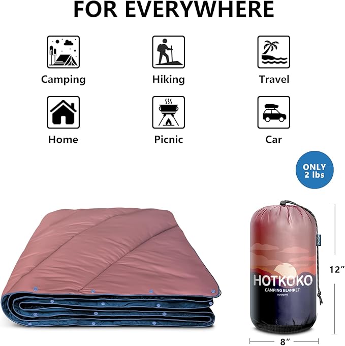 Camping Blanket,Lightweight Puffy Printed Camping Blanket Packable Outdoor Blanket for Camping,Traveling, Stadium, Hiking, Picnics
