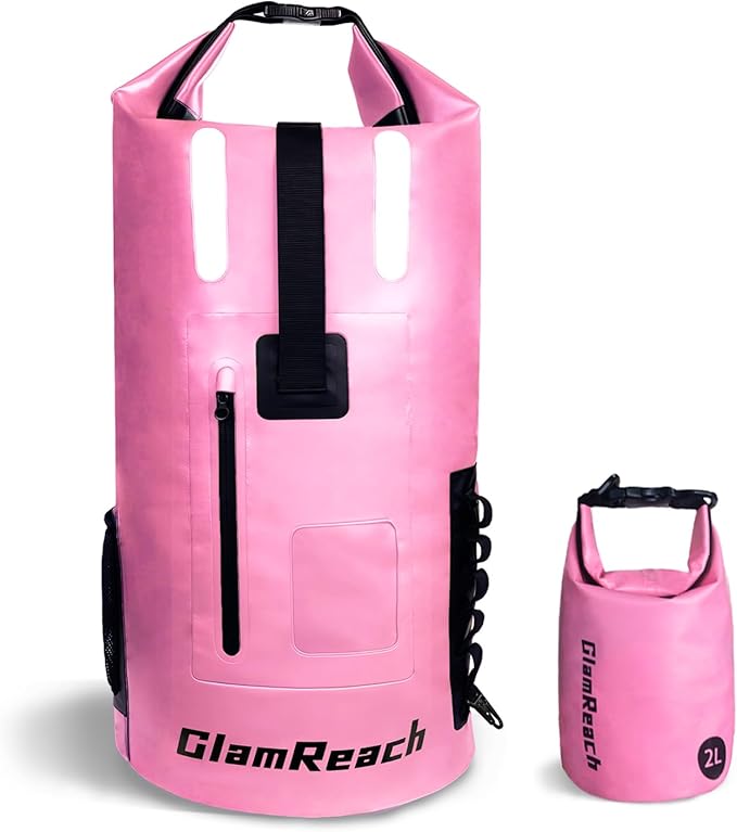 35L Dry Bag, Heavy Duty waterproof backpack for Women, wear-resistant material for kayaking, Hiking, Travel, Camping essentials, Survival & Beach with 2L dry bag