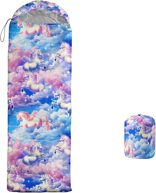 Sleeping Bags for Adults Kids,Backpacking Camping Sleeping Bag for Girls Boys Lightweight Waterproof Cold/Warm Weather Sleeping Bag for All Season