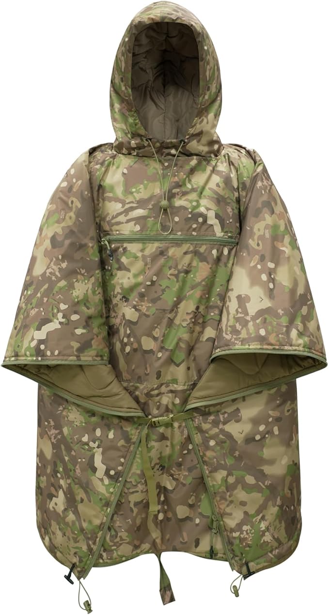 LOOGU Camo Blanket Waterproof Insulation Poncho Liner for Outdoor Camping, Hiking, Hunting, Survival, Backpacking, Picnicking